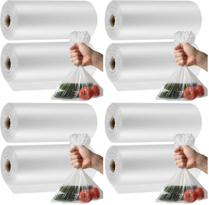 1000 Count 10 x 14 Inches Plastic Produce Bags Roll,Clear