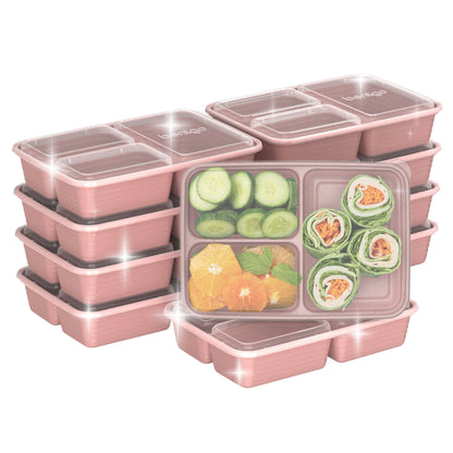 Bentgo Prep 3-Compartment Meal Prep Containers with Lids, 20 Piece Set