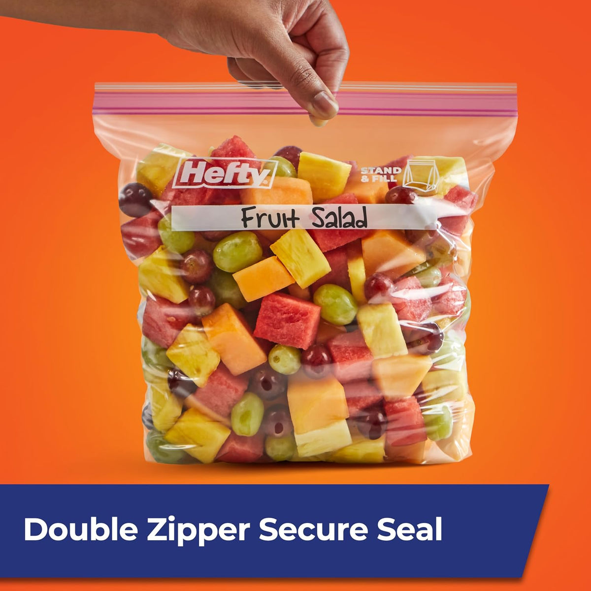 Hefty Press to Close Food Storage Bags, Gallon Size, 20ct