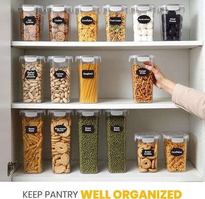 KICHLY Plastic Airtight Food Storage Containers Sets with Lids, 24 Pack