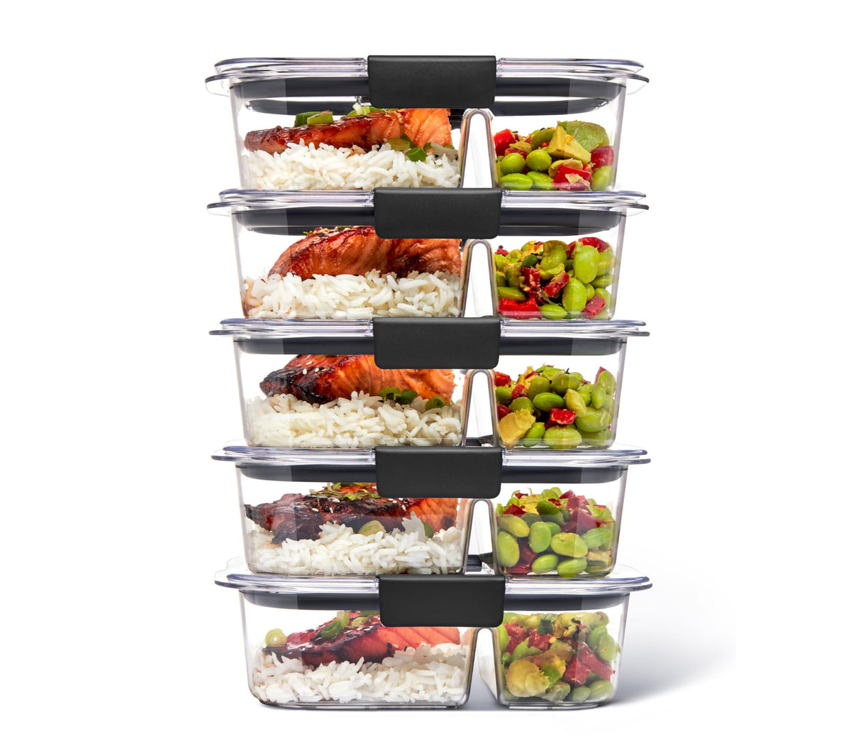 Rubbermaid Brilliance Large Food Storage Container, 9.6 Cup, BPA-Free, Leak-Proof, Clear