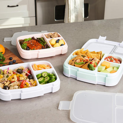 Bentgo Fresh 3-Pack Meal Prep Lunch Box Set with 3-Compartment Trays