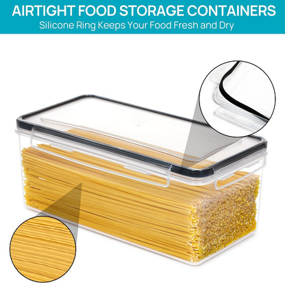 Vtopmart Pasta Storage Containers, 8 Pack, 3.2L Airtight Canisters