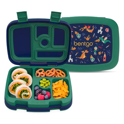 Bentgo Kids Prints Leak-Proof 5-Compartment Bento-Style Kids Lunch Box