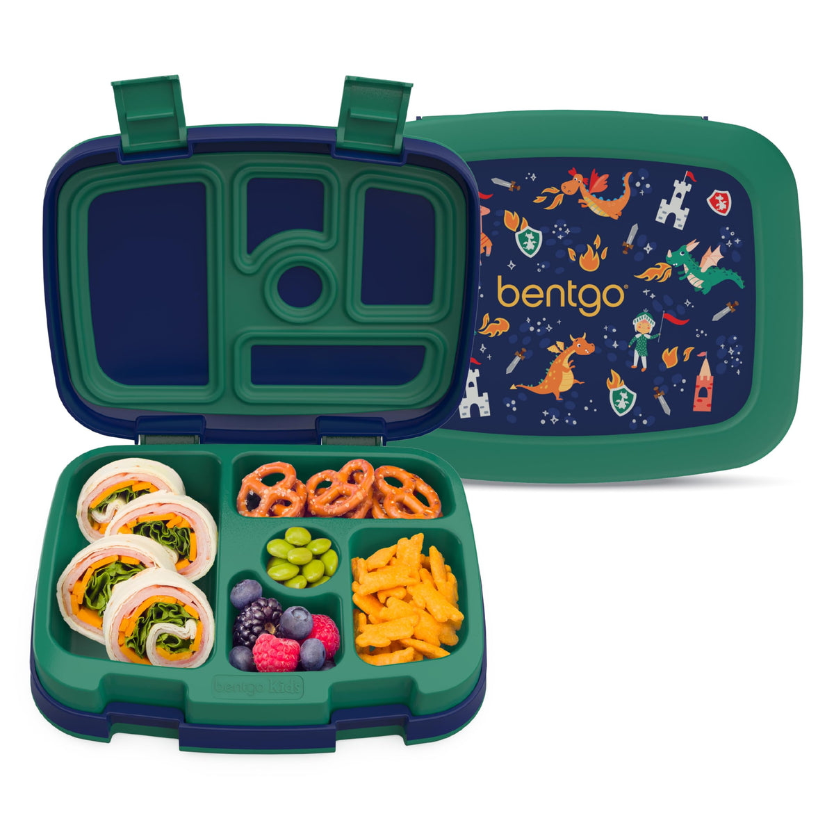 Bentgo Kids Prints Leak-Proof 5-Compartment Bento-Style Kids Lunch Box