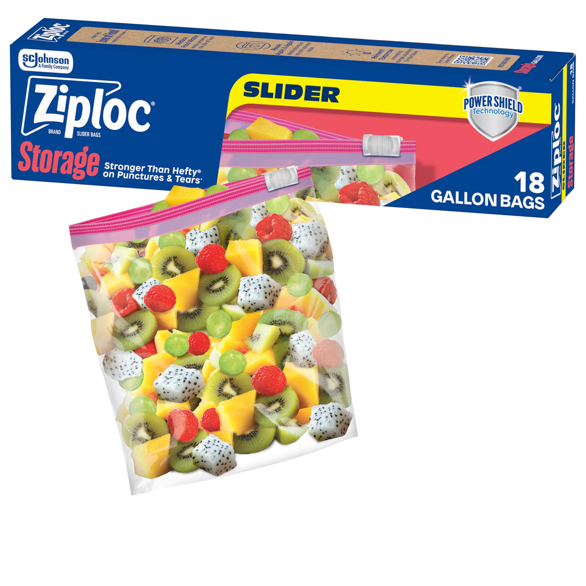 Ziploc Gallon Food Storage Slider Bags, 68 Count