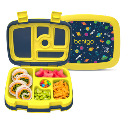 Bentgo Kids Prints Leak-Proof 5-Compartment Bento-Style Kids Lunch Box