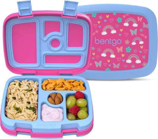 Bentgo Kids Prints Leak-Proof 5-Compartment Bento-Style Kids Lunch Box