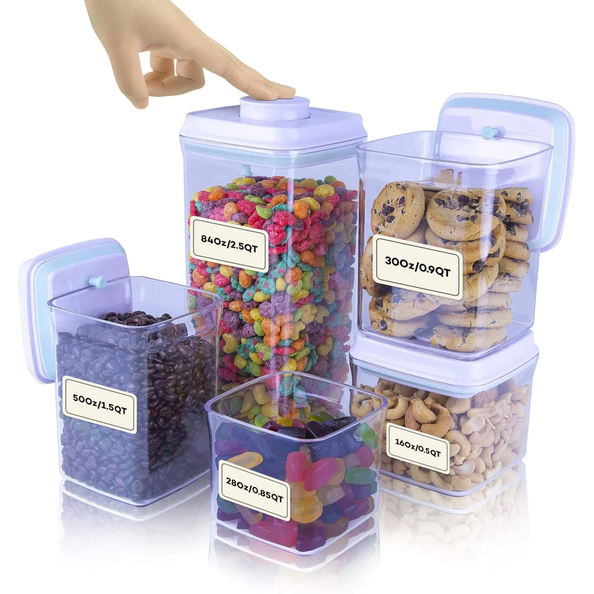 Bop Top Airtight Food Storage Containers | Pop-Top Lid | 2 Cups / 16 Oz