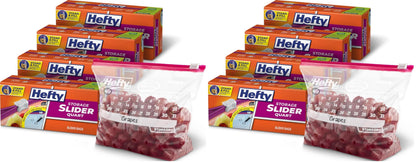 Hefty Calendar Slider Storage Bags, Quart Size, 4pk, 40ct (160 Total)