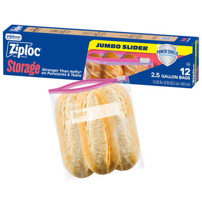 Ziploc Gallon Food Storage Slider Bags, 68 Count