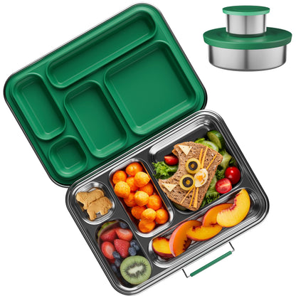 AOHEA Stainless Steel Bento Box Kids, Kids Metal Bento Lunch Box BPA Free Lunch Box Containers 304 Stainless Steel Bento Box for School and Office(Bule)