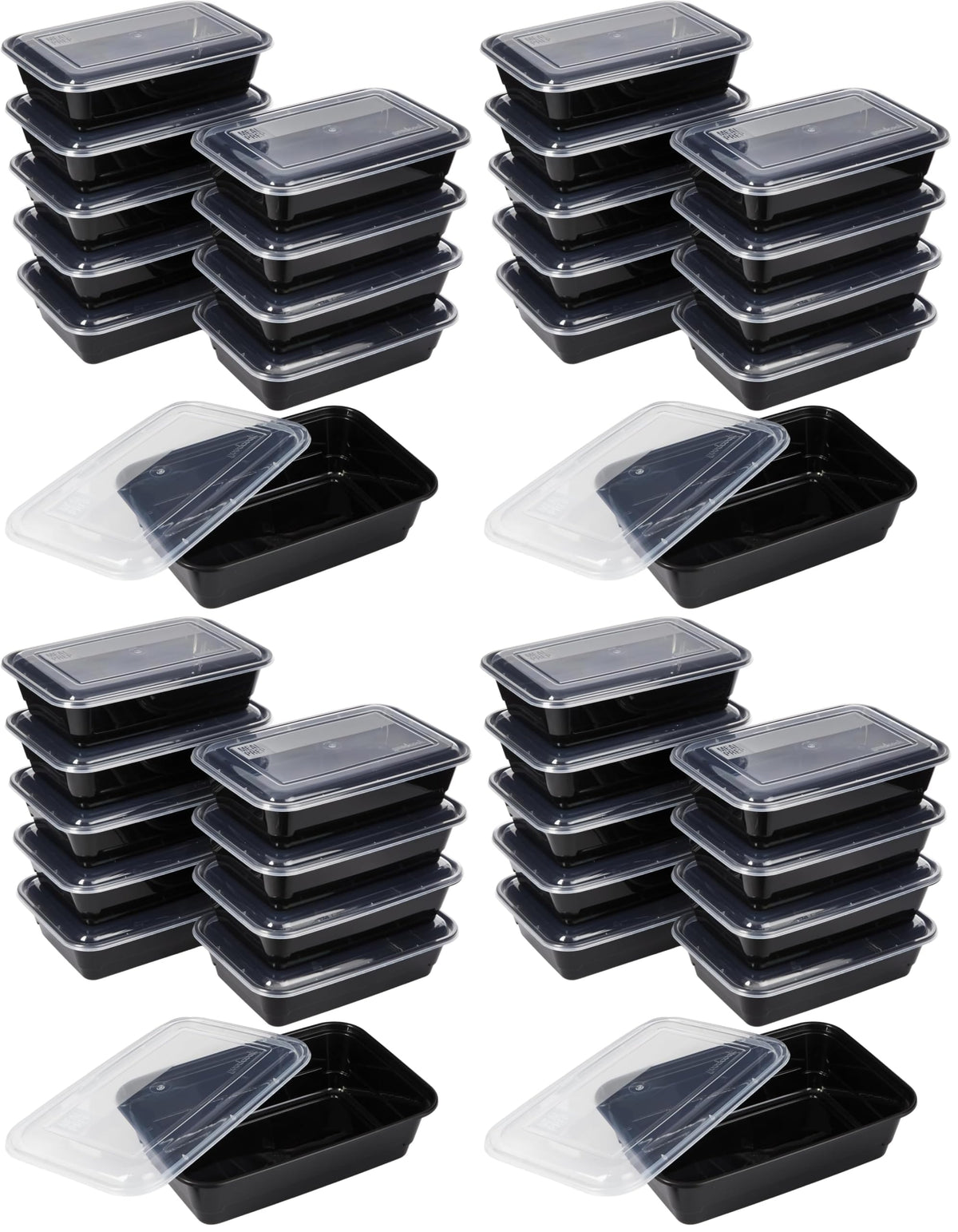 GoodCook Meal Prep Containers, Single Compartment 10-Pack