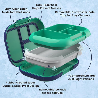 Bentgo Chill Kids 4-Compartment Bento Box Leakproof Lunch Box