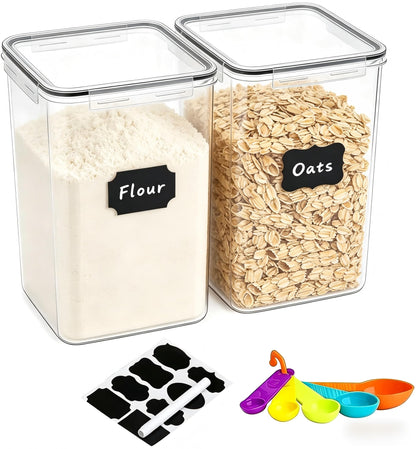 42pcs Airtight Containers, Clear Stackable Dry Food Storage