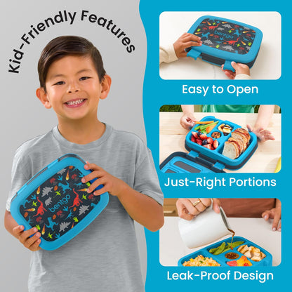 Bentgo Kids Prints Leak-Proof 5-Compartment Bento-Style Kids Lunch Box