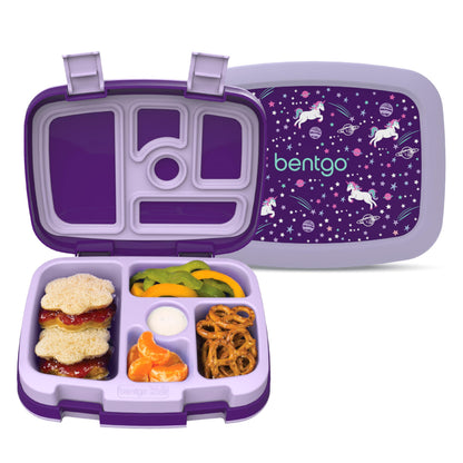 Bentgo Kids Prints Leak-Proof 5-Compartment Bento-Style Kids Lunch Box