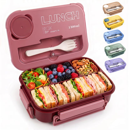 Bento Box Adult Lunch Box, Lunch Containers for Adults 44.5 Oz/5 Cup, Khaki