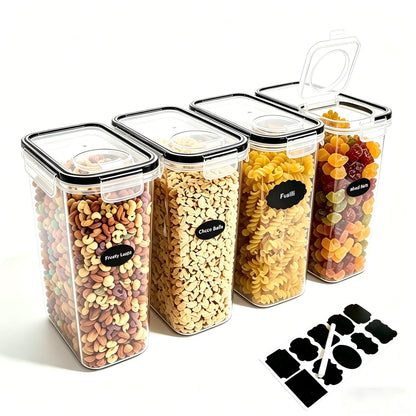 42pcs Airtight Containers, Clear Stackable Dry Food Storage