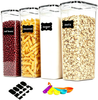 42pcs Airtight Containers, Clear Stackable Dry Food Storage