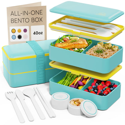 Umami Bento Box Adult, Leakproof, All-in-1 Lunch Containers for Adults