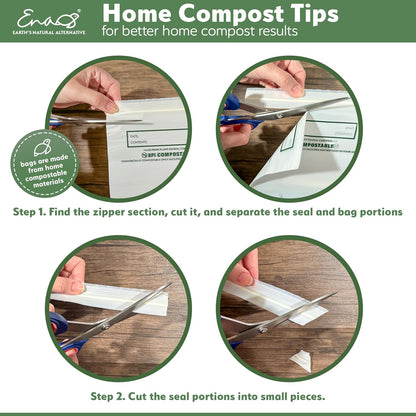 100% Compostable Food Storage Bags - Gallon Size, 50 Pack, Eco-Friendly Freezer Bags, Resealable, Heavy-Duty, Reusable, Off-White Leak Proof, Food Grade by Earth's Natural Alternative