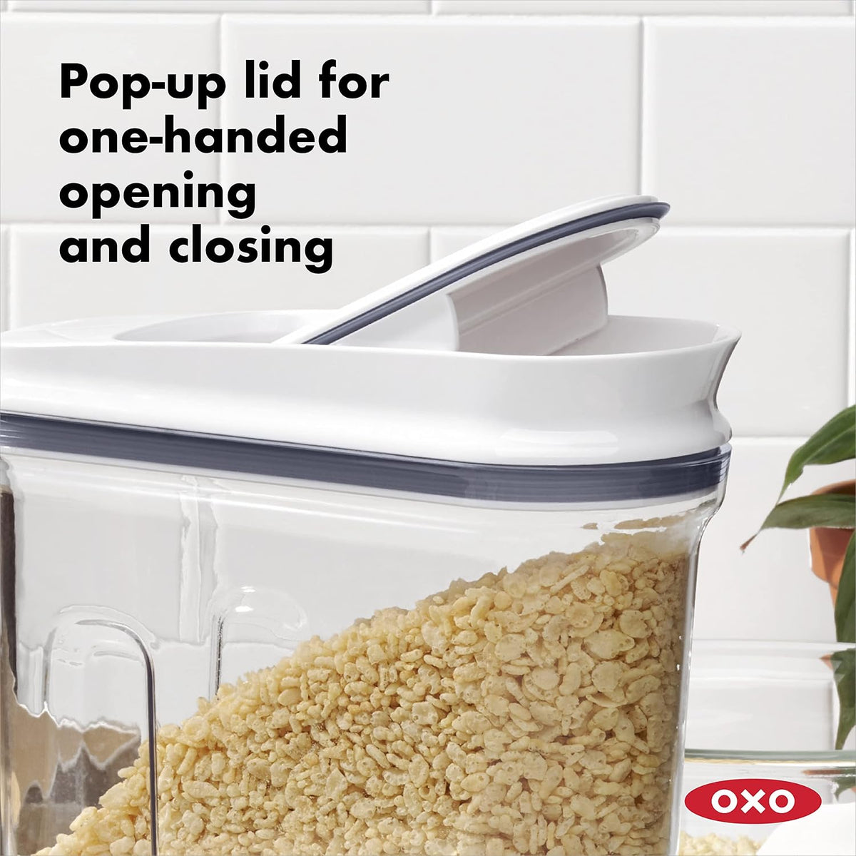 OXO Good Grips POP Airtight Cereal Dispenser 3-Piece Set, 3.4 Qt Each