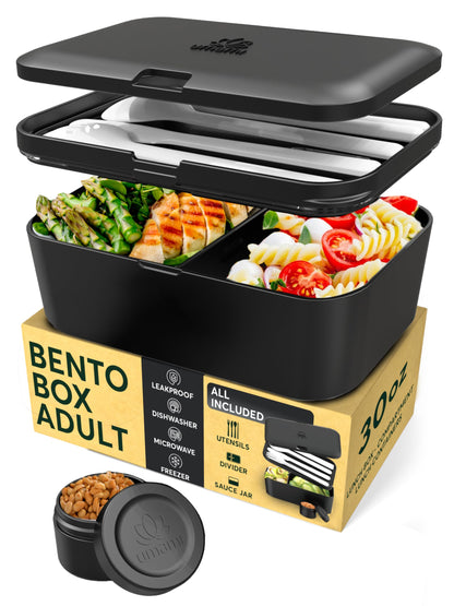 Umami Bento Box Adult, Leakproof, All-in-1 Lunch Containers for Adults