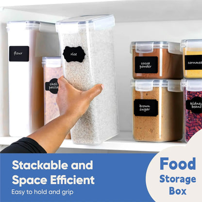 30/18/9 Pack Airtight Food Storage Containers with Lids, BPA Free with Reusable Labels for Cereal and Dry Food Storage Plastic Kitchenware Utensils Kitchen Pantry Organizer
