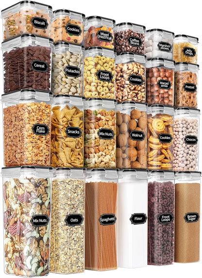PRAKI Airtight Food Storage Containers Set with Lids - 24 PCS, BPA Free