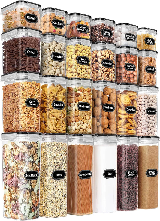 PRAKI Airtight Food Storage Containers Set with Lids - 24 PCS, BPA Free
