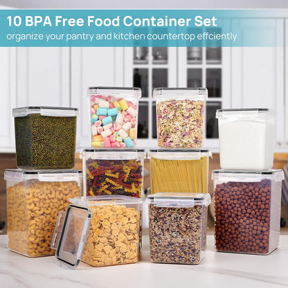 Vtopmart 10 PCS Flour and Sugar Storage Container Sets for Advanced Baker