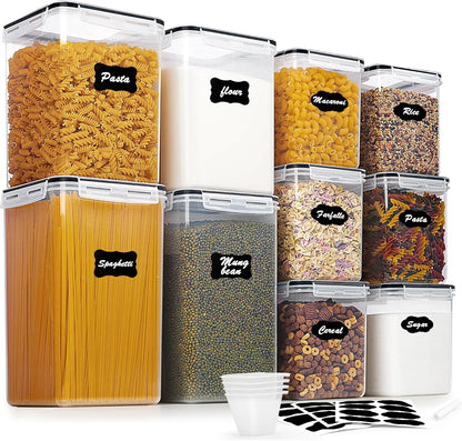 Vtopmart 10 PCS Flour and Sugar Storage Container Sets for Advanced Baker