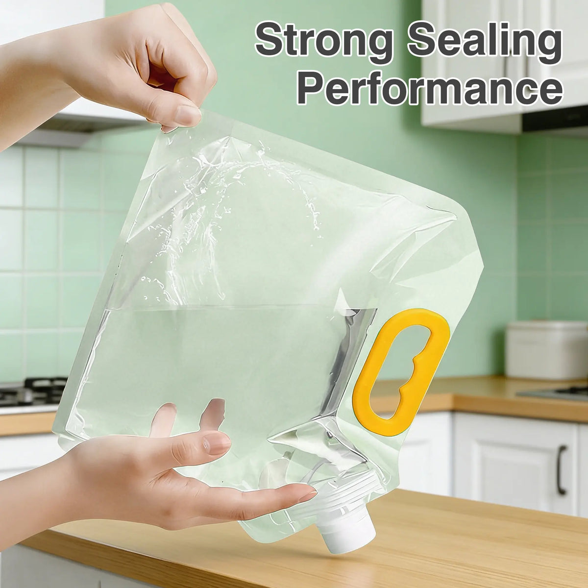 10-Count Washable Reusable Airtight Food Storage Bags with Lids - Leak-Proof, Expandable, Large-Capacity Stand-Up Containers for Kids, Outdoor Camping - Storage Organization Portable Homegoods for Freshness