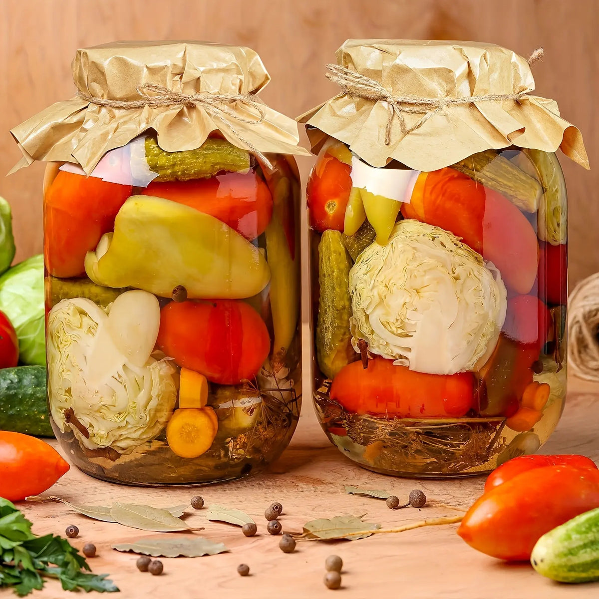 4-Pack 1 Gallon Wide Mouth Glass Storage Jars with Airtight Hinged Clamp Lids, Includes 1 Replacement Silicone Gasket, Large Mason Containers for Fermenting, Canning, Pickling and Preserving