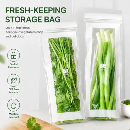 Thick Double Seal Food Storage Bags, Reusable Self-Sealing Pouches, Food Grade Airtight Bags for Refrigerator Organization & Food Portioning