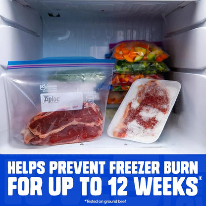 **Gallon Freezer Storage Bags, 66 Count, Stand-Up Bottom Food Storage Bags for Kitchen Storage, Meal Prep & Everyday Use**